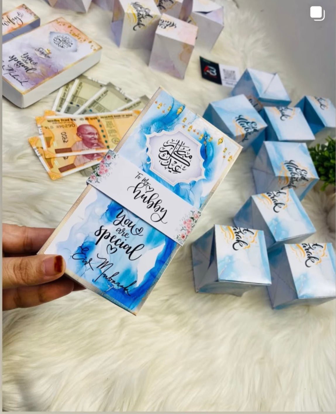 Popup box pack of 2 piece hubby and wifey